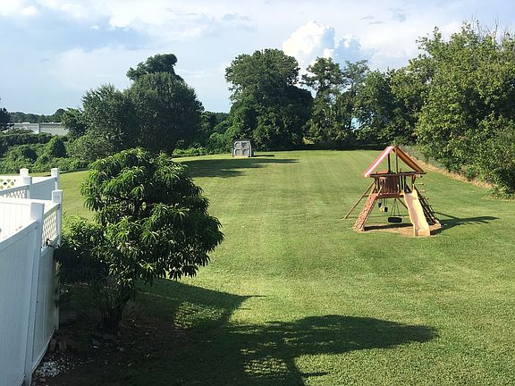 Backyard view from deck 