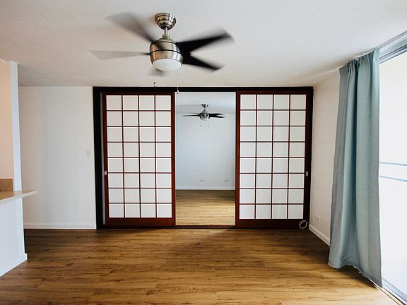 Shoji-style dividers can be open or closed.