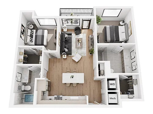Floor plan 2BR-A