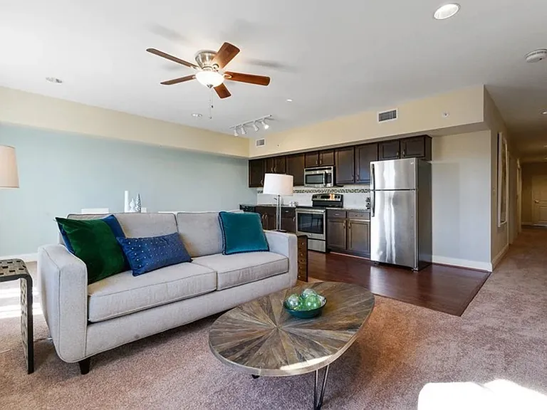 Living Room Kitchen Market Street Flats in West Chester Borough