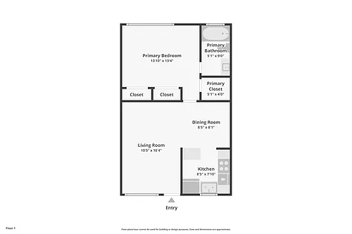 Floor plan 1-Bedroom