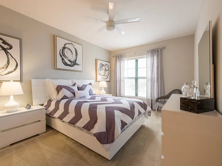 Plush carpet in bedrooms