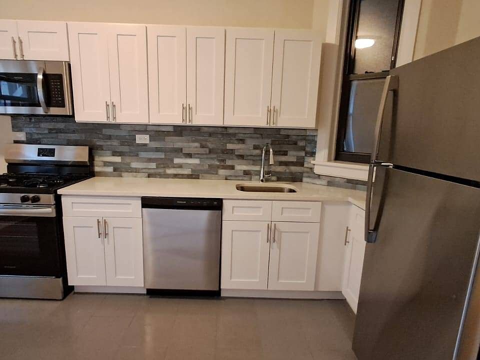 Remodeled kitchen with new stainless appliances