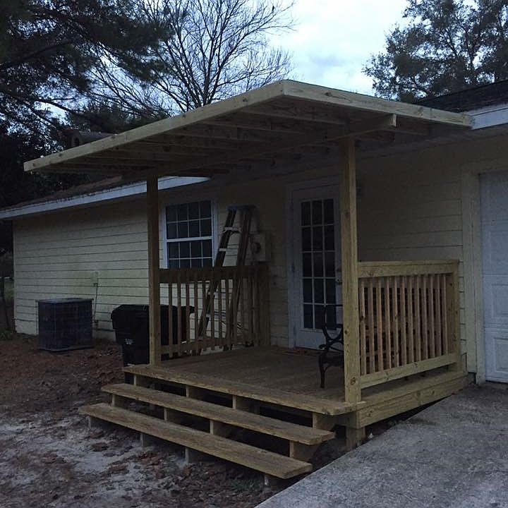Newly built porch
