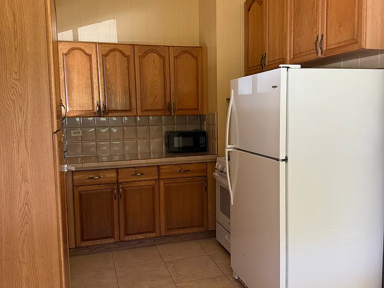 Comes with Fridge, oven/range, microwave.