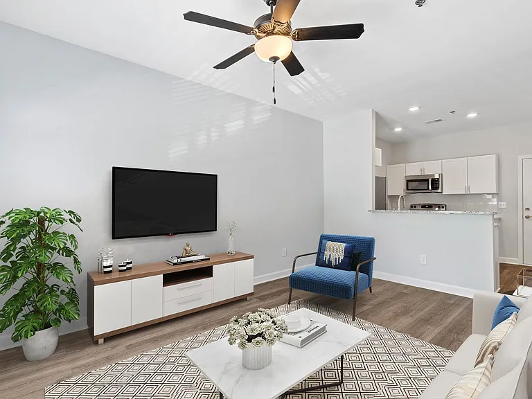 Spacious Livingroom in the BRAND NEW one bedroom apartment at Legacy at Baldwin Ridge in Burlington, NC