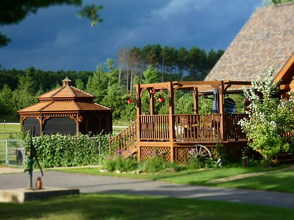 West facing deck & gazebo