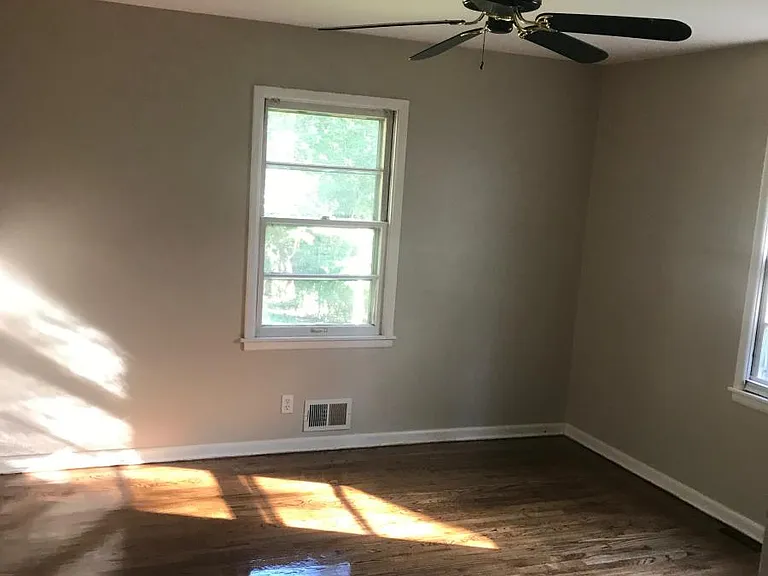 Master Bedroom with new dark Hardwoods!