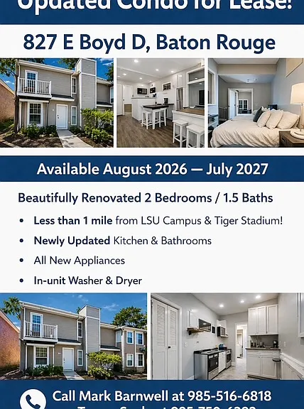 Condo is leased until the end of July. Unit will be renovated and ready for Mid-August move-in.