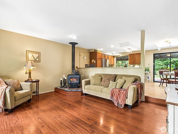 Living Room with Free Standing Stove>