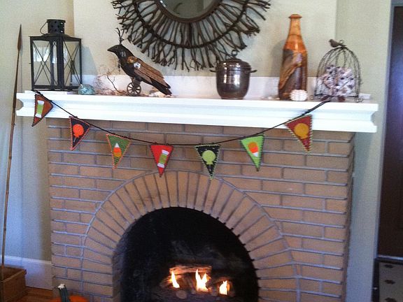 gas fireplace in living room