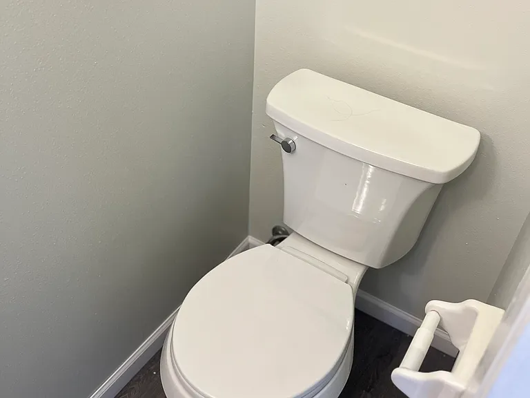 New toilet of half bathroom