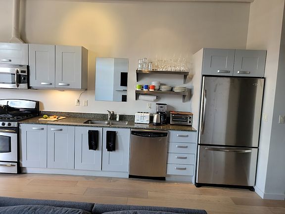 The loft kitchen makes cooking easy and efficient