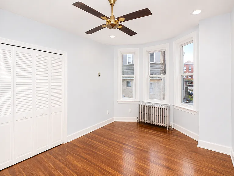 Bedroom with walk in closet