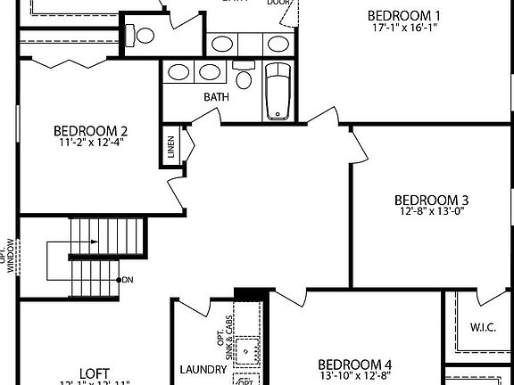 Elevation B - 2nd Floor