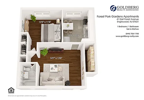 Floor plan One Bedroom