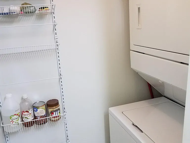 Washer and dryer closet in the unit. Extremely convenient. Replaced washer and dryer in Nov 2025. The new washer/dryer is NOT shown.