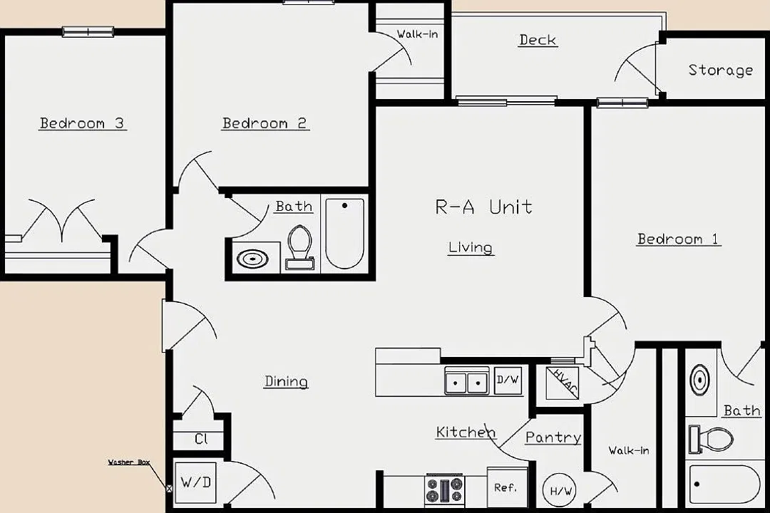 Floor plan Three Bedroom