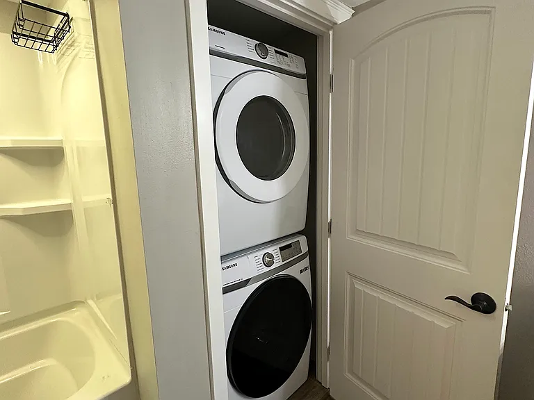 Laundry in bathroom