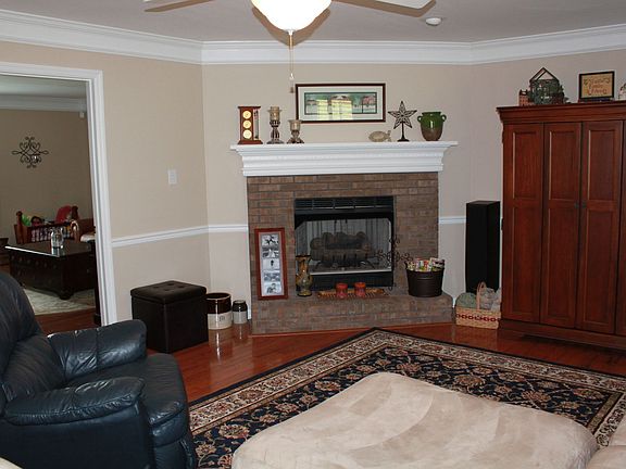 Family room with hardwood floors