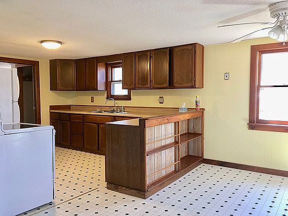 Kitchen and into dining area