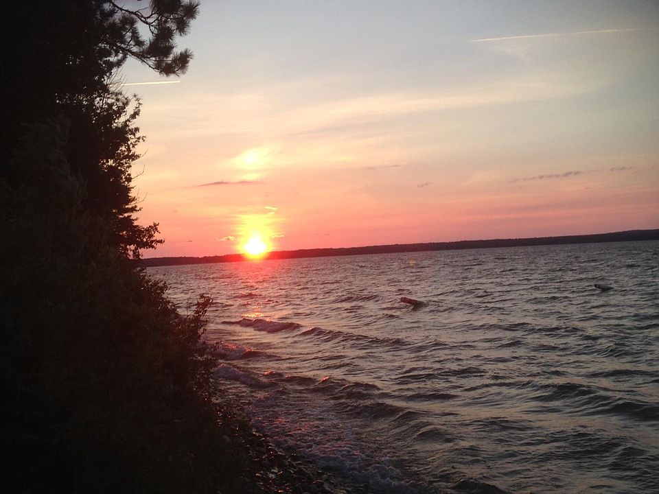 Mullett Lake sunset at township park