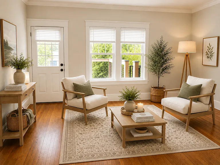 Living room staged