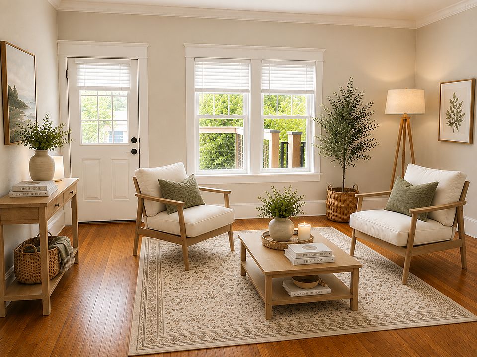 Living room staged