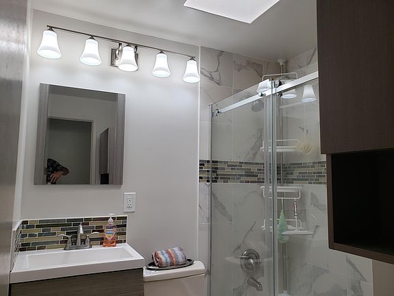 Skylight in guest bathroom