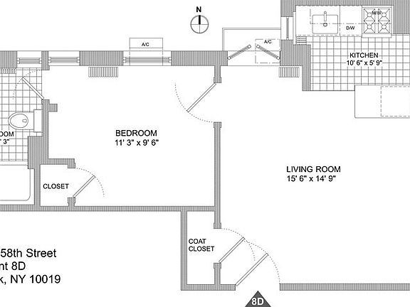 2nd image of 57 W 58th St APT 8D