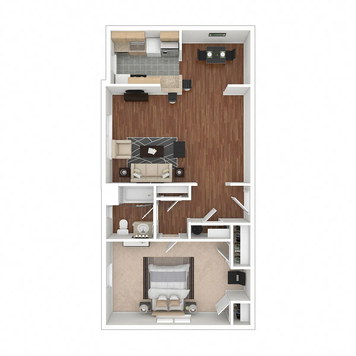 Floor plan 1 Bedroom Floorplan GE