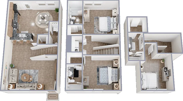 3/3.5 TH Floorplan Diagram
