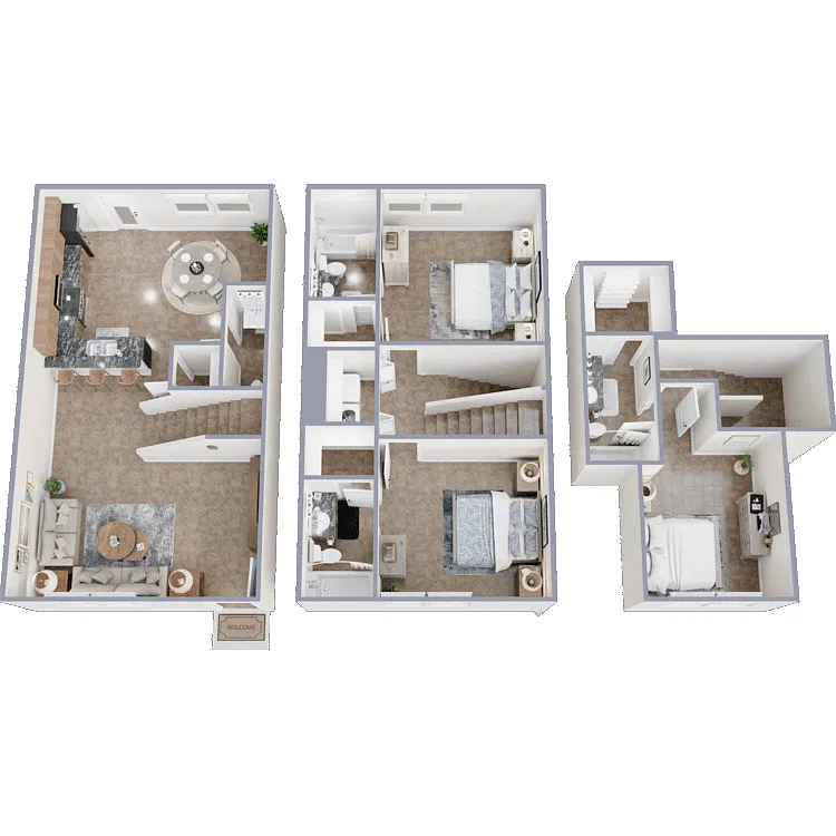 Floor plan 3/3.5 TH