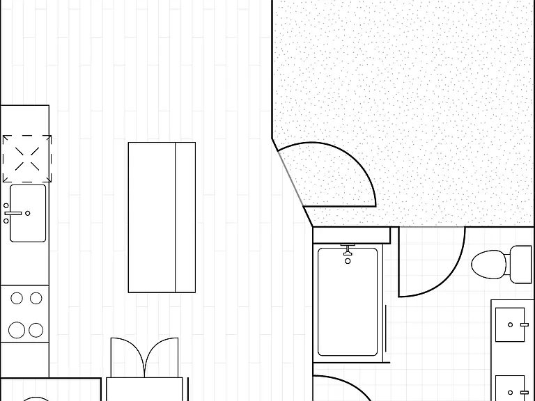 The Oslo - A1, One Bedroom Floor Plan The Oslo - A1, One Bedroom Floor Plan
