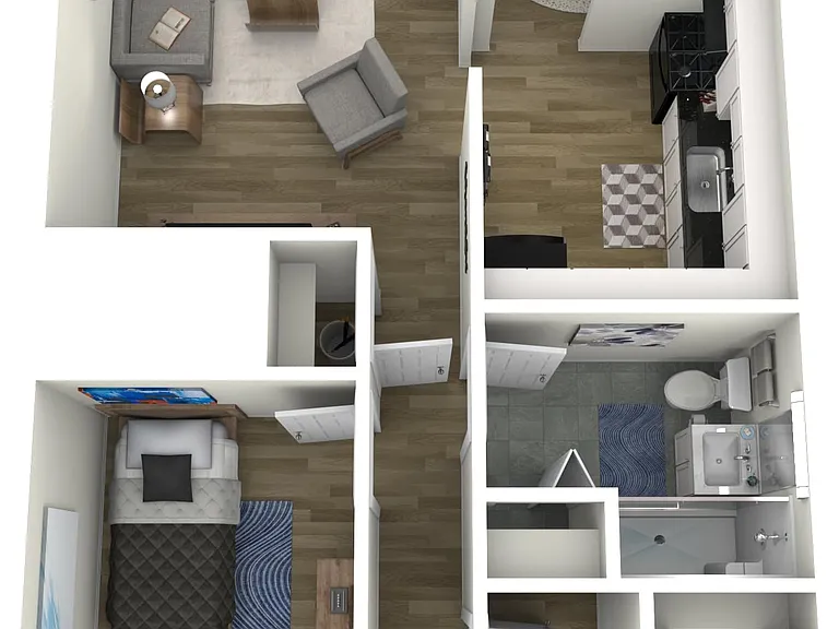 2 Bed 1 Bath
