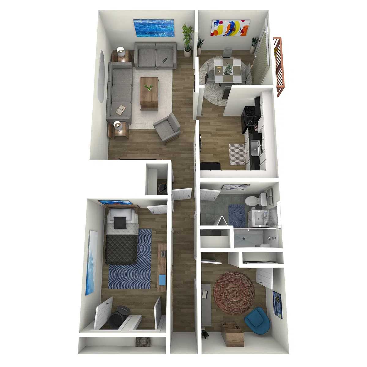Floor plan 2 Bed 1 Bath