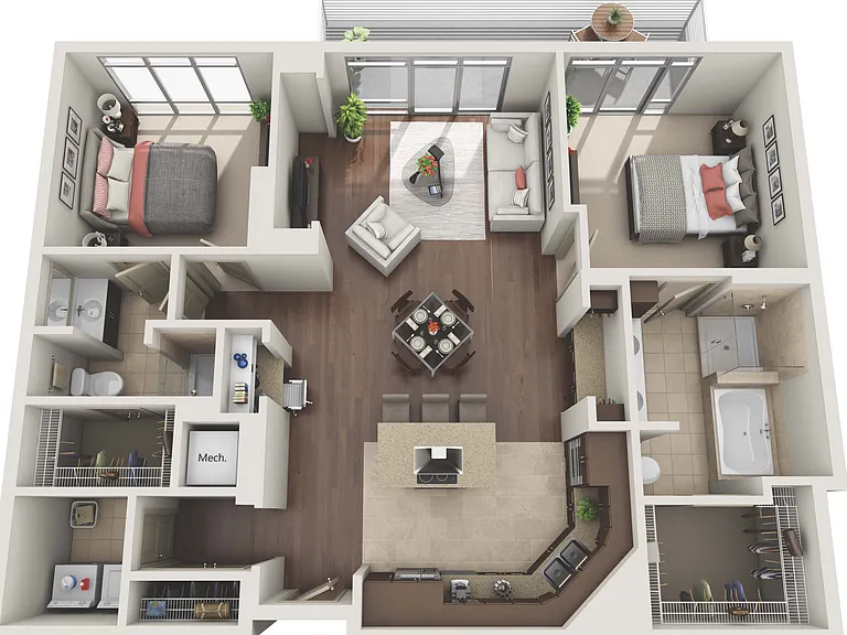 2 Bedroom 2 Bath 2 Bedroom 2 Bath