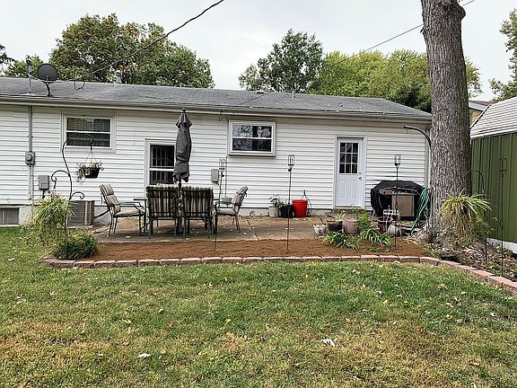 Large concrete patio
