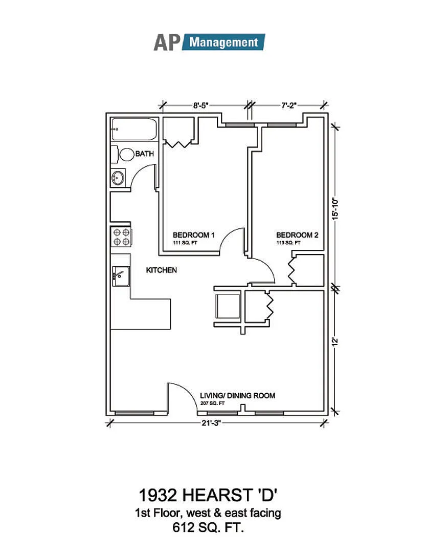Floor plan 2-Bedroom