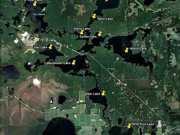 Manitowish Chain Ariel Google 2