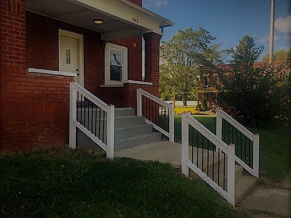 Sturdy new Handrails leading up to the porch