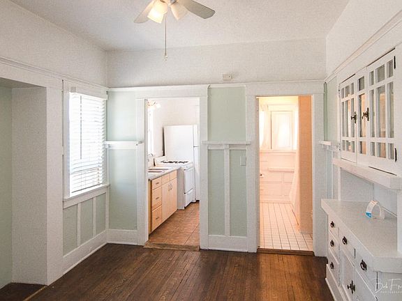 Charming built-ins; HUGE bathroom with shower/tub and built-in dresser drawers; galley kitchen with disposal