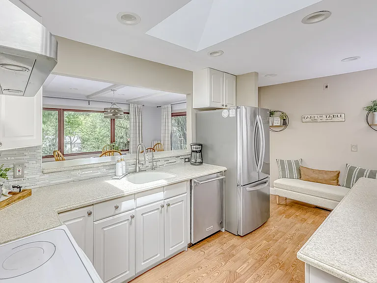 Kitchen over looking the brook