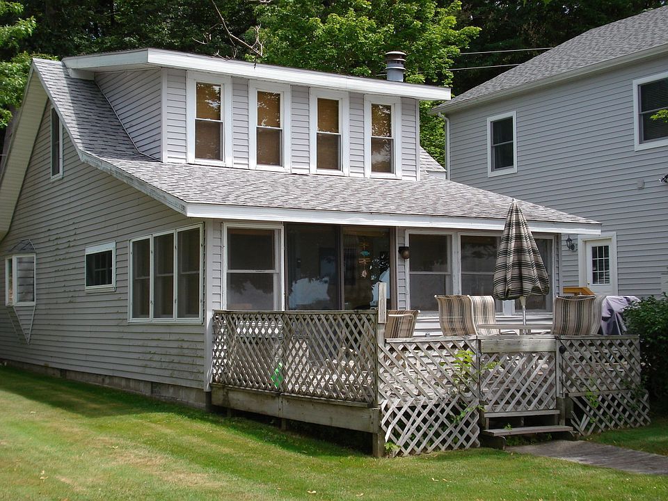 Lakefront view of home