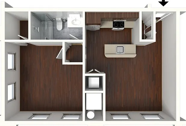 One Bedroom - Floor Plan B One Bedroom - Floor Plan B
