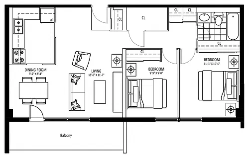 Floor plan 2150 Roche - Plan B