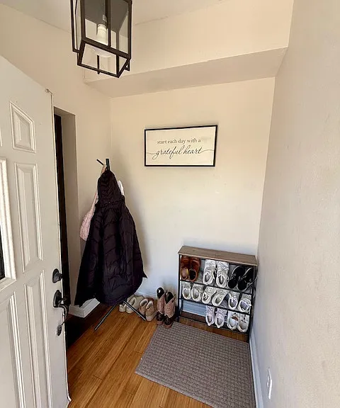 Mudroom area from entry on South side