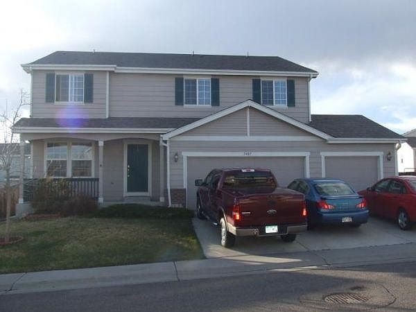 Front with 3 garages