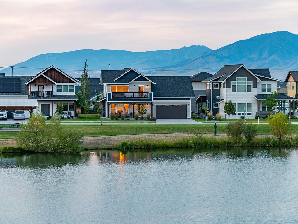 View of the house across the lake.