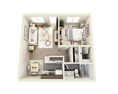 Floor plan 1 X 1